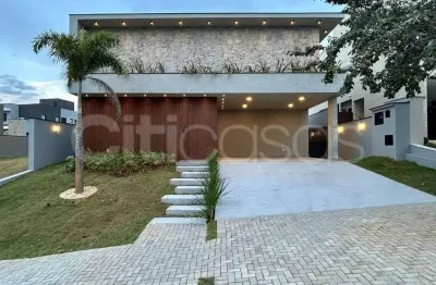 Casa térrea moderna no condomínio em alphaville nova esplanada, votorantim/sp