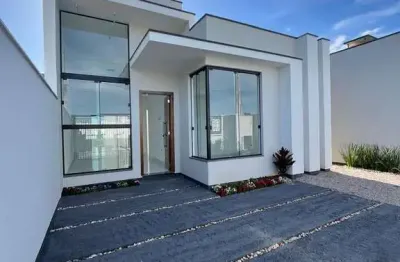 Casa nova com área gourmet e pé-direito duplo no br felice – tijucas/sc