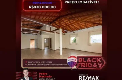 Casa tipo para venda em chácara belenzinho com 4 quartos, sendo 3 suítes, 279m²