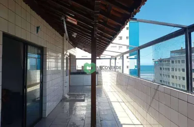 Cobertura com 3 dormitórios à venda, 150 m² por r$ 560.000,00 - mirim - praia grande/sp