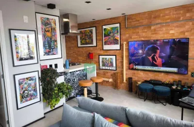 Apartamento mobiliado com 1 quarto à venda, 40 m² por r$ 395.000 - cambuci - são paulo/sp