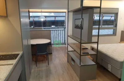 Studio mobiliado com 1 qurto para alugar, 31 m² por r$ 3.850/mês - moema - são paulo/sp