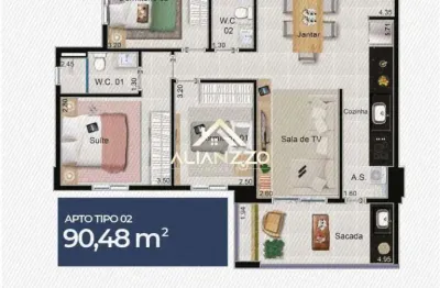 Apartamento na planta no prizma residencial ribeirão preto/sp. alianzzo imóveis