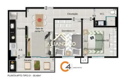 Lançamento apartamento padrão bairro bonfim paulista em ribeirão preto/sp. alianzzo imóveis