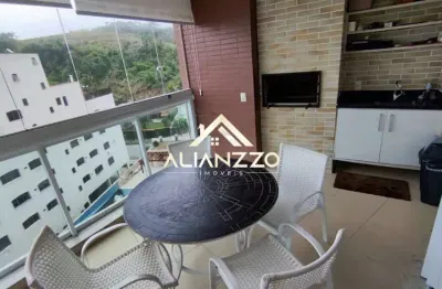 Apartamento alto padrão vista mar mobilado em guarujá/sp. alianzzo imóveis.