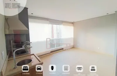 Edifício Uber Gaudi  Apartamento com 127 m², 3 suítes, lavabo, sala 3 ambientes, cozinha com armários, varanda gourmet com envidraçamento