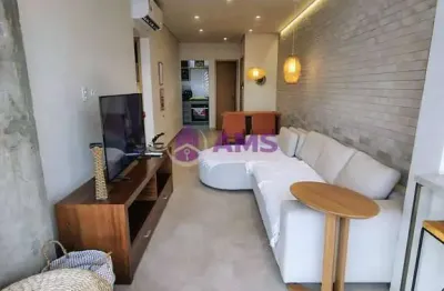 TEMPORADA-Apartamento 2 dormitórios com lazer - Campo Grande-Santos