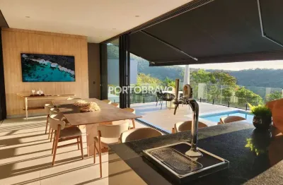 Casa alphaville genesis ii 400 m² mobiliada 4 suites, piscina área gourmet