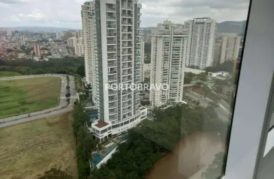 Sala comercial locação alphaville 42m² ar 2 banheiros 1 vaga andar alto