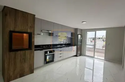 Cobertura à venda na vila linda, santo andré-sp: 2 quartos, 1 sala, 2 banheiros, 1 vaga de garagem, 124,00 m² de área.