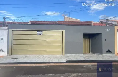 Espetacular casa à venda na vila nova, monte carmelo-mg: 3 quartos, 1 suíte, 3 salas, 2 banheiros, 3 vagas de garagem, 225m² de área.