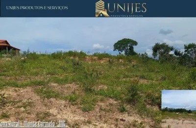 Venda de terreno de 1.000m² na zona rural de monte carmelo-mg  localizado em novo vale, próximo a estrada e com infraestrutura completa. aproveite!