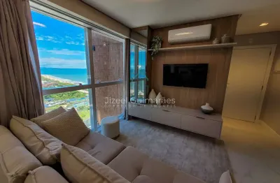 LOCAÇÃO ANUAL - Apartamento Alto Padrão MOBILIADO com vista para o mar - 2 suítes e 2 vagas por R$ 6.300,00 - Itacolomi - Balneário Piçarras/SC
