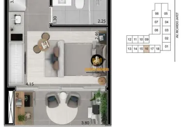 Apartamento 1 dormitório para venda em são paulo, vila firmiano pinto, 1 dormitó