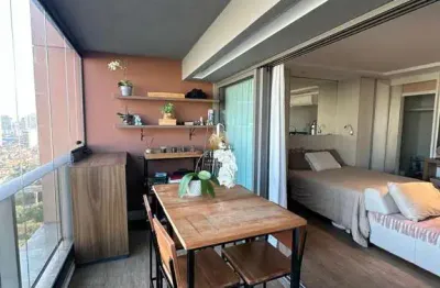 Studio 41m² | varanda ampla - ar condicionado - habitarte verde brooklin