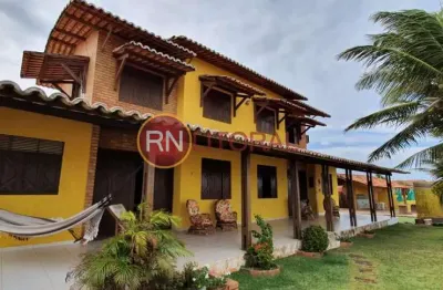 Casa de praia para venda em rio do fogo, zumbi, 4 dormitórios, 3 suítes, 2 banheiros, 10 vagas