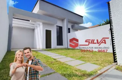 Casa  c/ 70m² - 03 quartos sendo 01 suíte - com quintal - área coberta c/ churrasqueira -capela velha - araucária - pr