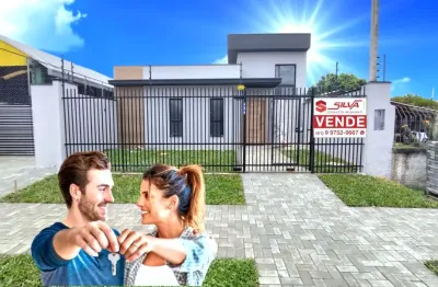 Casa  c/ 70m² - 03 quartos sendo 01 suíte - quintal c/ churrasqueira - bairro acrópoles -  cajuru - pr