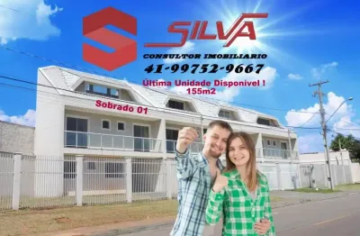 Obrado c/155m²  - 02 qtos c/ sacadas sendo 01 suíte -  amplo ático p/ 3º quarto -  bairro emiliano perneta -  pinhais