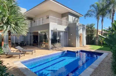 Sobrado à venda com 440m² de área útil, 4 suítes, lazer,  condomínio fechado com segurança 24 horas, Jardim Botânico, Ribeirão Preto.