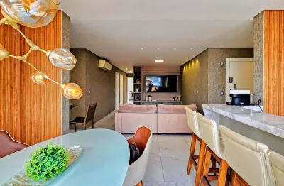 Apartamento mobiliado com 3 quartos e 2 vagas em meia praia  - itapema sc