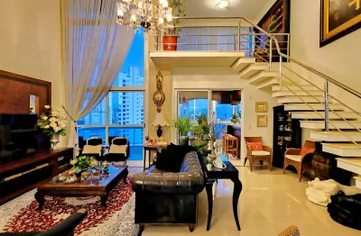 Apartamento mobiliado com pé direito duplo no edifício vermont, centro de balneário camboriú sc.