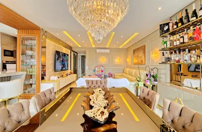 Apartamento mobiliado com 4 quartos, 3 vagas no argos residence e com vista mar.