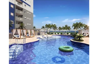 Apartamento 2 dormitórios, 1 suíte.  resort pé na areia financiamento direto com a construtora