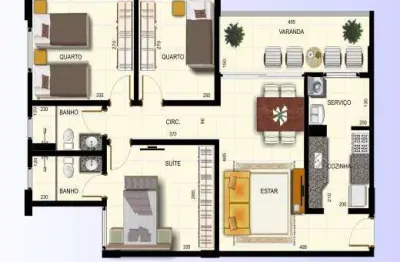 Apartamento com 3 quartos à venda na rua juruá, graça, belo horizonte, 73 m2 por r$ 750.000