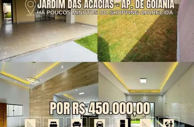 Casa à venda no bairro jardim das acácias - aparecida de goiânia/go