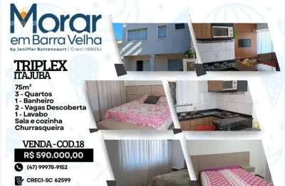 Triplex disponível no bairro itajuba na cidade de barra velha-sc