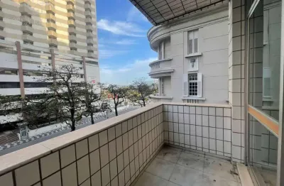 Apartamento à venda no gonzaga em santos - 3 quartos com varanda e vista para o mar