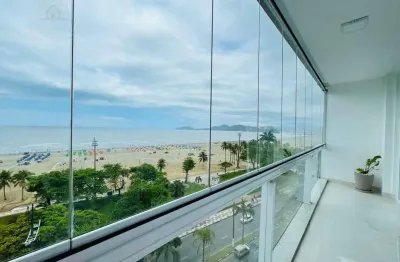 Apartamento à venda no gonzaga em santos de 3 quartos com suíte e varanda com vista mar