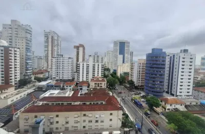 Sala comercial à venda - 42m² em prédio elitizado com varanda - boqueirão/santos