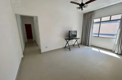 Locação apartamento 1 dorm. reformado, vista mar em santos/sp