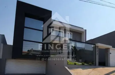 Casa para venda em ponta grossa, estrela, 4 dormitórios, 3 suítes, 1 banheiro, 4 vagas