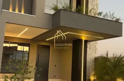 Residência de luxo com piscina e 4 suítes master no condomínio