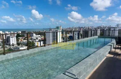 Apartamentos com área de lazer com vista definitiva para o mar da praia do Bessa - AP1925