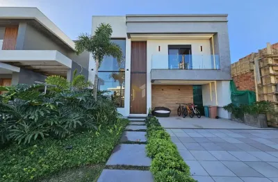 Casa 4 suítes mobiliada decorada com piscina no condomínio blue xangri-lá