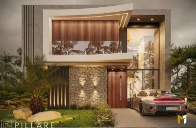 Sobrado beira lago com 4 suítes no condomínio Allure em Xangri-lá RS