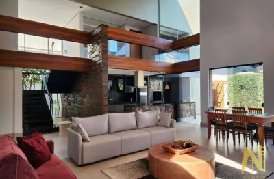 Casa com 4 dormitórios sendo 3 suítes à venda, 380 m² por r$ 3.995.000 - condomínio sun lake residence - londrina/pr