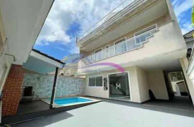 Casa para locação em rio de janeiro, vargem pequena, 5 dormitórios, 3 suítes, 6 banheiros, 2 vagas