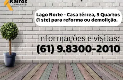 Casa para reforma ou demolição pelo preço do lote. (61) 9.8300-2010.