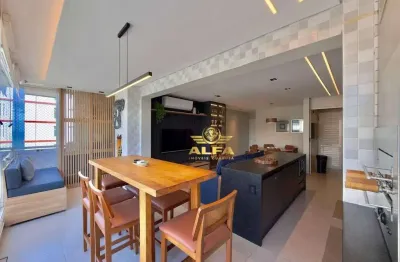 Apartamento com 2 dormitórios à venda, 88 m² por r$ 1.150.000,00 - jardim astúrias - guarujá/sp