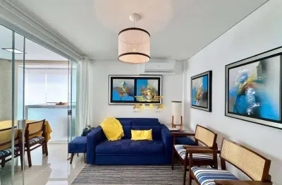 Apartamento com 2 dormitórios à venda, 70 m² por r$ 795.000,00 - pitangueiras - guarujá/sp