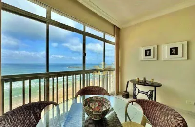 Frente mar - apartamento com 4 suítes à venda, 225 m² - pitangueiras - guarujá/sp