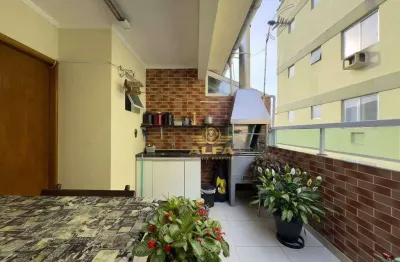 Villagio triplex com varanda gourmet | despesas baixas | 3 dormitórios sendo 2 suítes, 1 vaga, guarujá-sp.