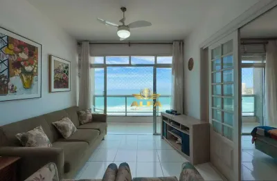 Frente mar | varanda | 3 dormitórios, 1 vaga, apartamento na praia das pitangueiras, guarujá-sp