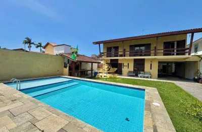 Casa à venda na enseada, guarujá – 5 dormitórios, 3 suítes, piscina e 4 vagas, a 2 quadras da praia | alfa imóveis guarujá