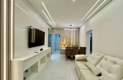 Apartamento reformado à venda na praia das pitangueiras guarujá; 2 dormitórios, sacada e 1 quadra do mar | alfa imóveis guarujá